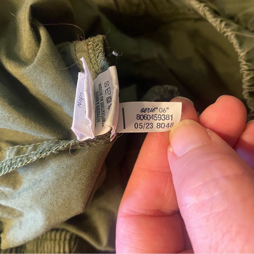 aerie Olive Green Drawstring Cargo Pants - Picture 7 of 8